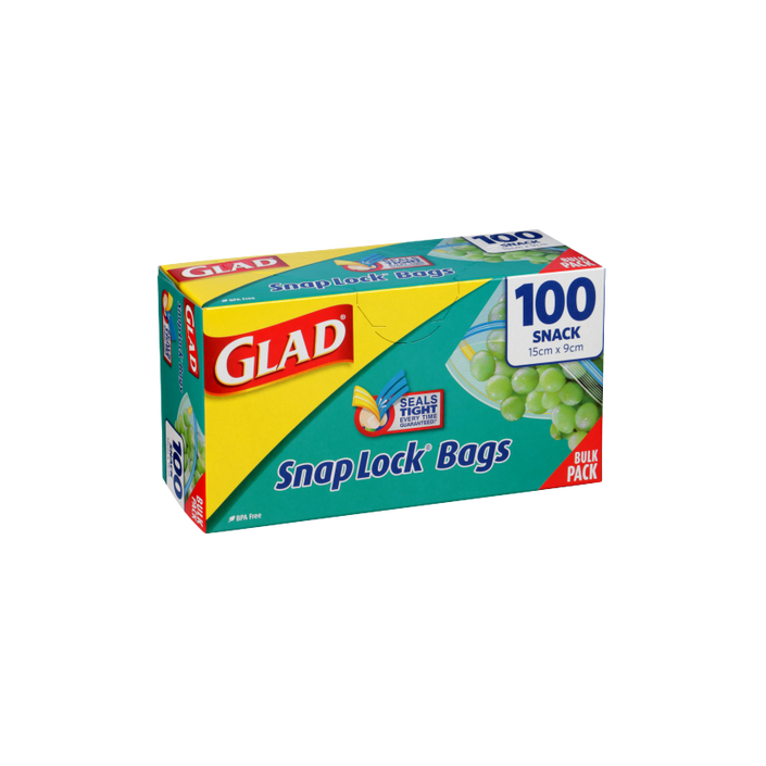 Glad® Snap Lock® Reseal Bags – Snack 100pk, Glad NewZealand