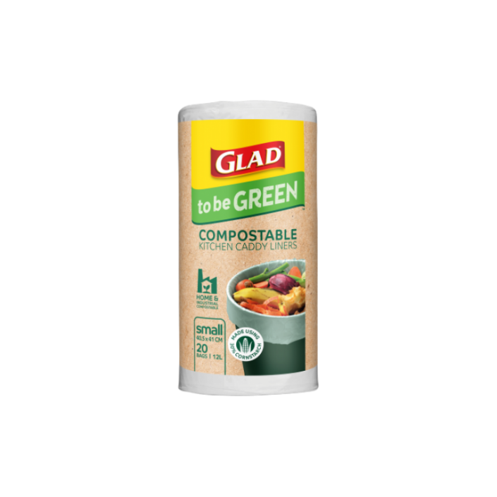 Glad to be Green® Compostable Kitchen Caddy Liners Small 20pk