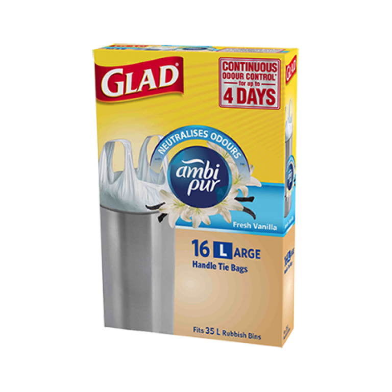 Glad® Ambi Pur Handle Tie Bags Large 16pk