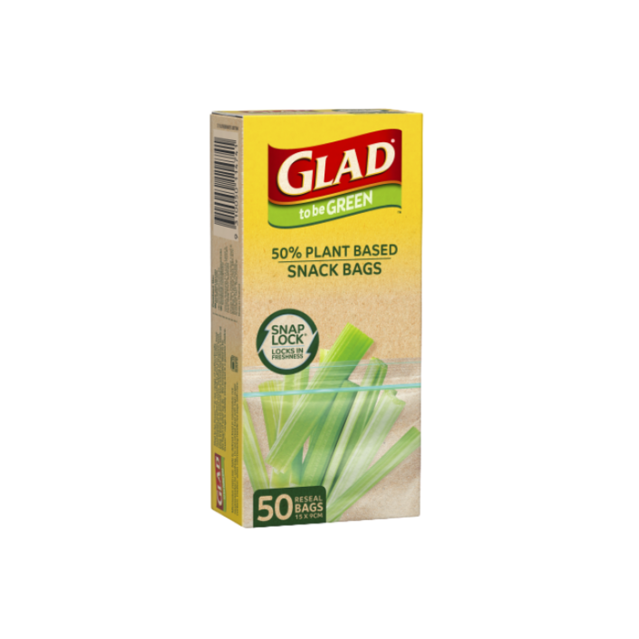 Glad to be Green® Plant Based Reseal Bag – Snack 50pk